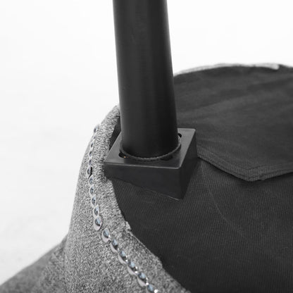 Tabouret de coiffeuse VEIKOUS avec dossier bas et pieds en bois - 17,3 x 15,7 x 25,1