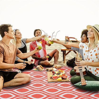 Tapis de sol/tapis d'extérieur léger et réversible Venice en plastique recyclé