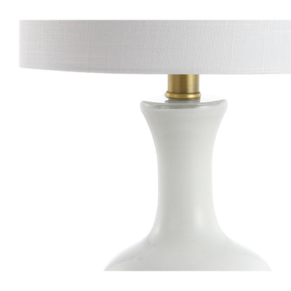 Lampe de table LED Vermont 22 en verre et métal, blanche (lot de 2) par JONATHAN Y