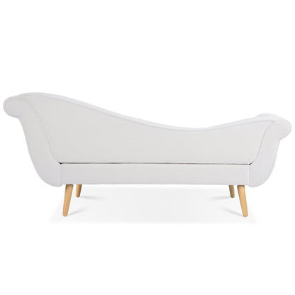 Chaise longue vintage avec accoudoirs en volutes par Christopher Knight Home