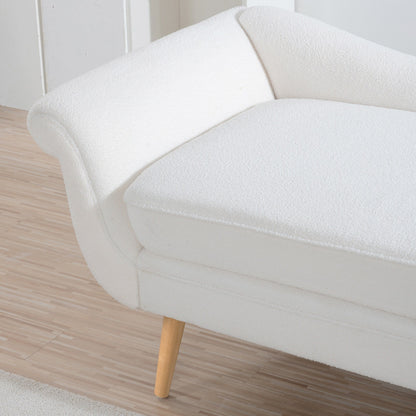 Chaise longue vintage avec accoudoirs en volutes par Christopher Knight Home