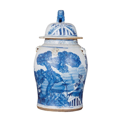 Jarre vintage à motif pin - Grand modèle