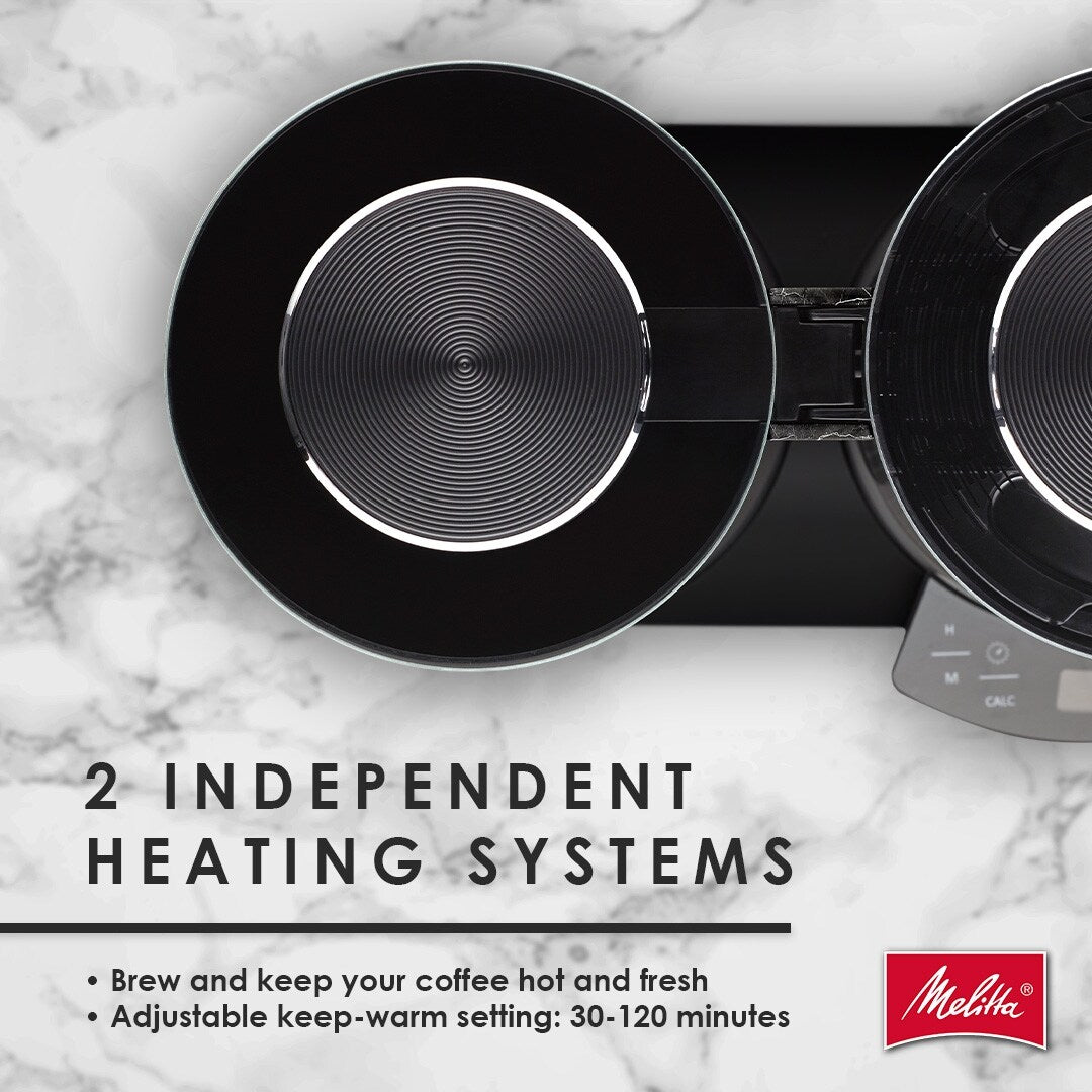 Cafetière à filtre Vision Luxe 12 tasses avec tableau de bord pivotant