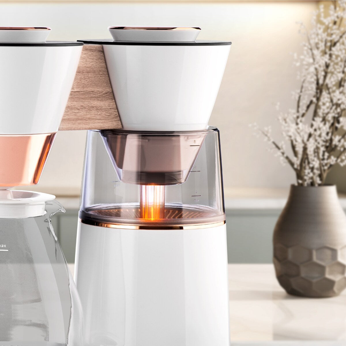Cafetière à filtre Vision Luxe 12 tasses avec tableau de bord pivotant