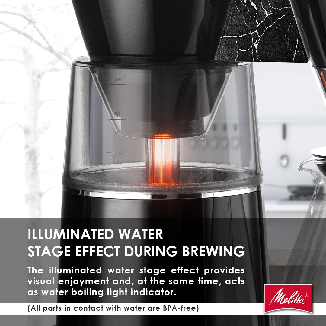 Cafetière à filtre Vision Luxe 12 tasses avec tableau de bord pivotant