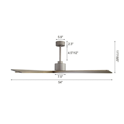 Ventilateur de plafond intérieur WINGBO 54 pouces à moteur CC sans éclairage - Non disponible