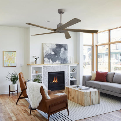 Ventilateur de plafond intérieur WINGBO 54 pouces à moteur CC sans éclairage - Non disponible