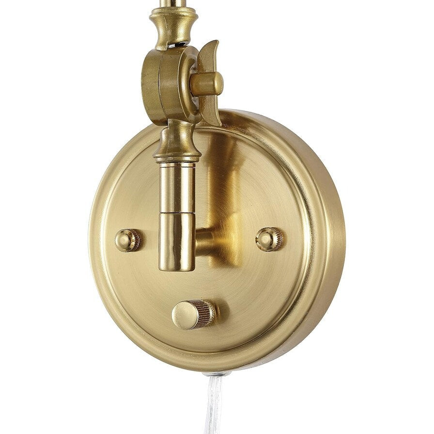 Applique murale industrielle WINGBO à bras articulé avec abat-jour en métal, lot de 2...