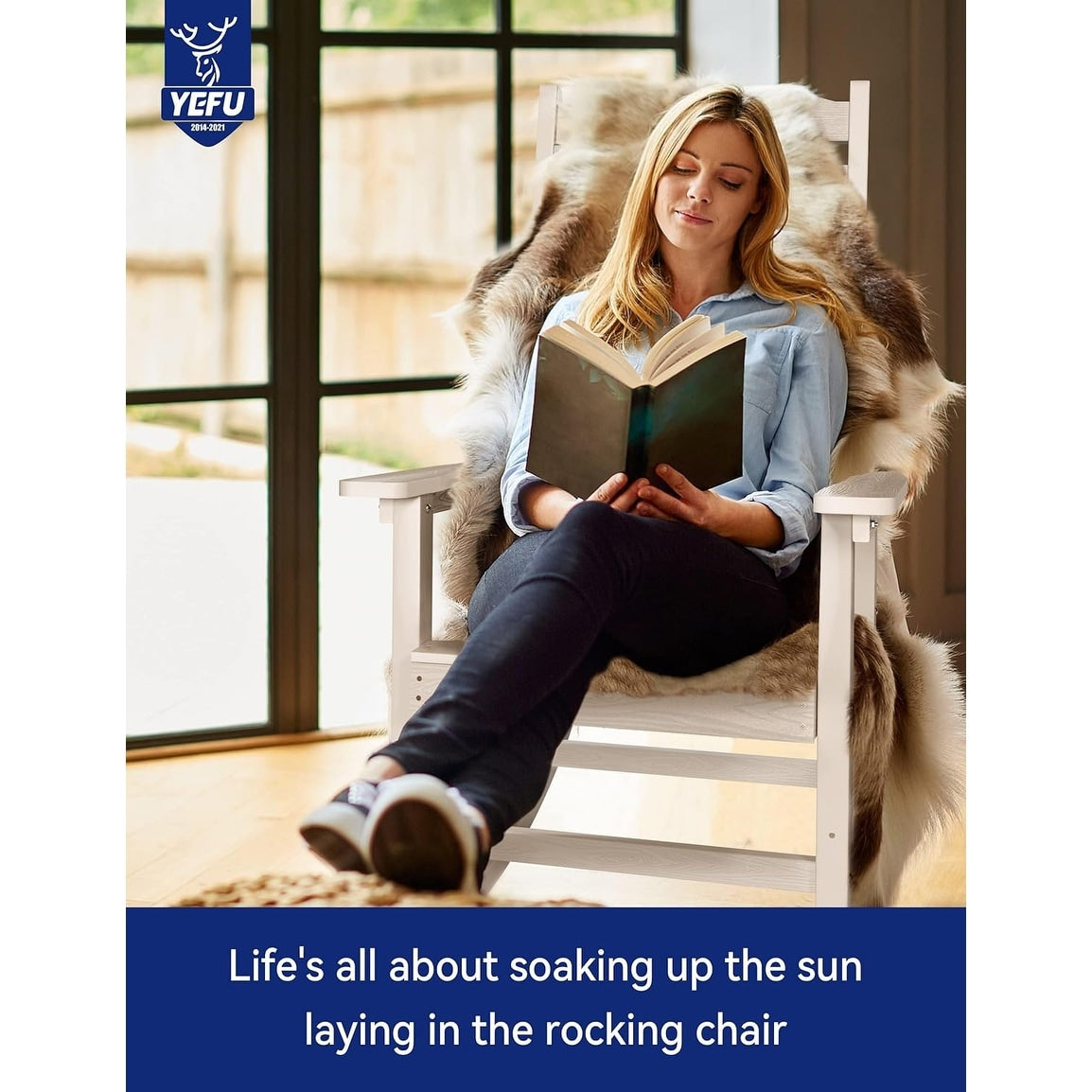 Fauteuil à bascule d'extérieur WINSOON tout temps, lot de 2