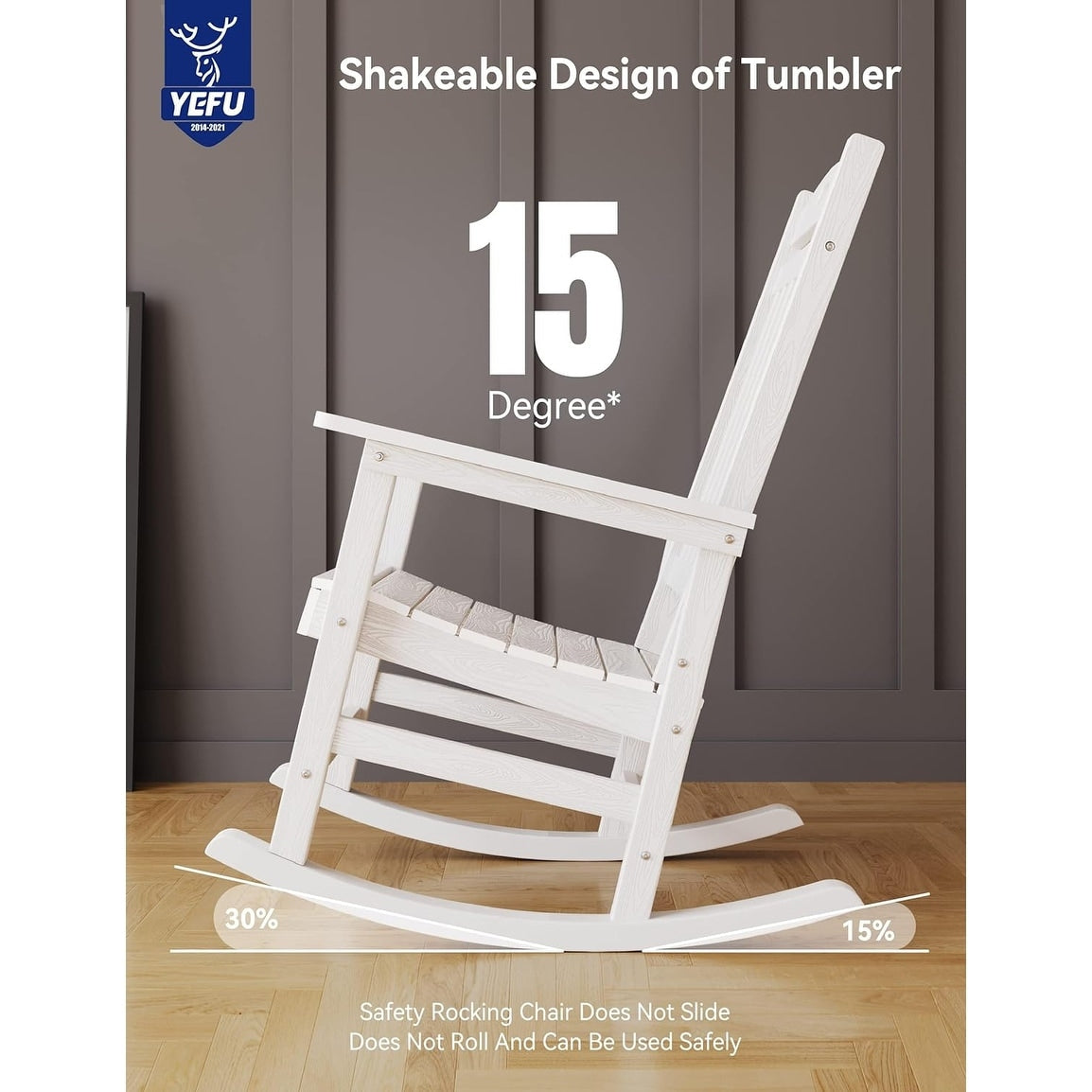 Fauteuil à bascule d'extérieur WINSOON tout temps, lot de 2