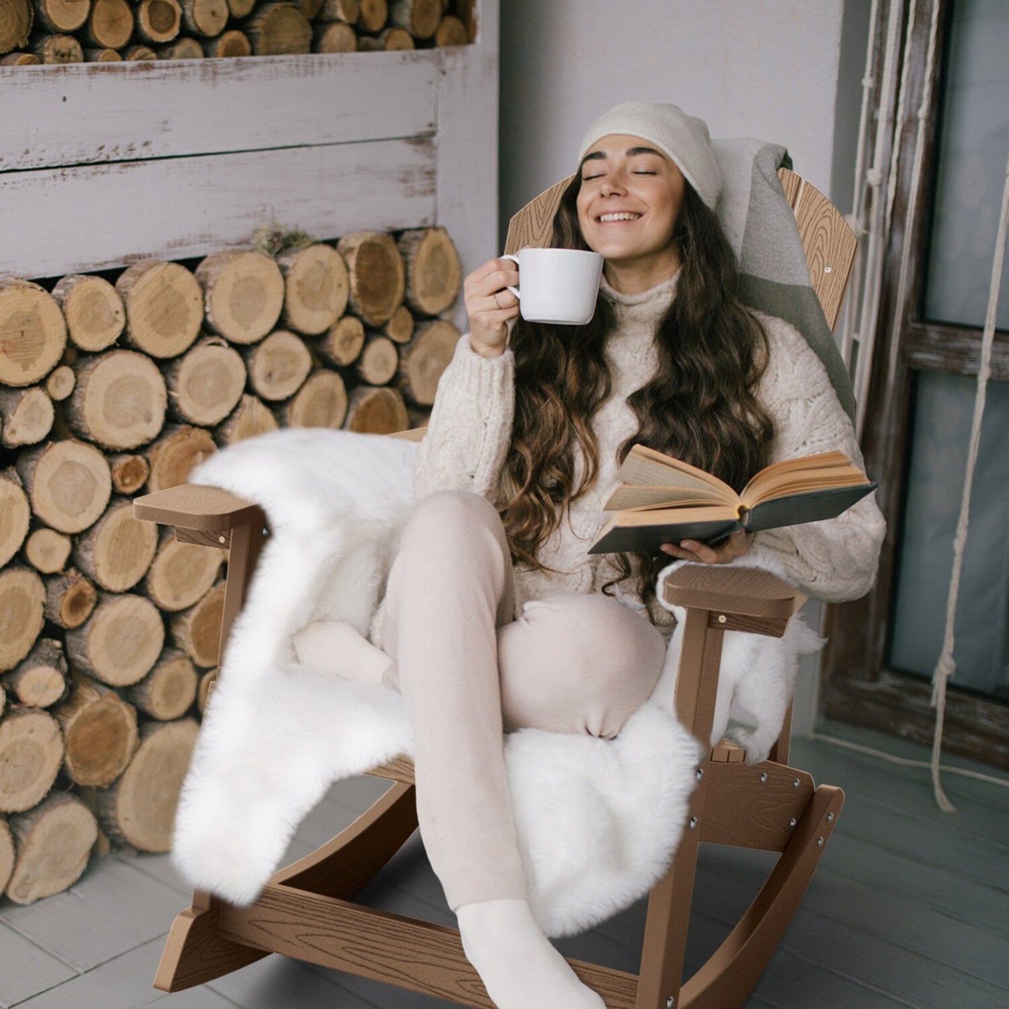 Fauteuil à bascule d'extérieur WINSOON tout temps, lot de 2