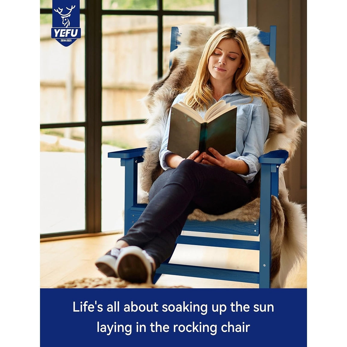 Fauteuil à bascule d'extérieur WINSOON tout temps, lot de 2