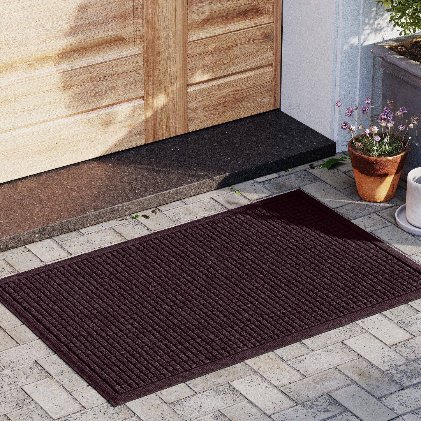 Tapis d'entrée WaterHog Squares pour intérieur et extérieur