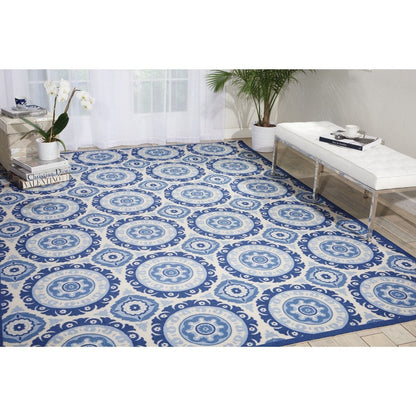 Tapis d'intérieur/extérieur Waverly Sun N' Shade à motif médaillon bohème