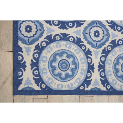 Tapis d'intérieur/extérieur Waverly Sun N' Shade à motif médaillon bohème