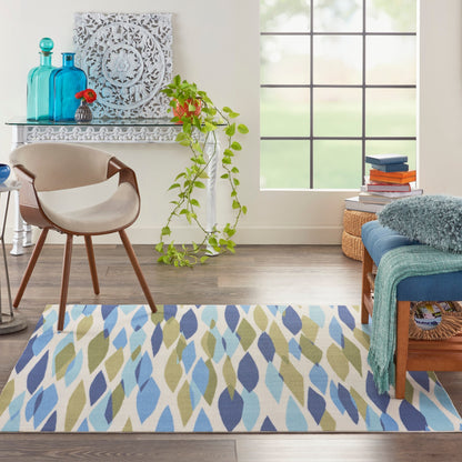 Tapis d'intérieur/extérieur moderne abstrait Waverly Sun N' Shade