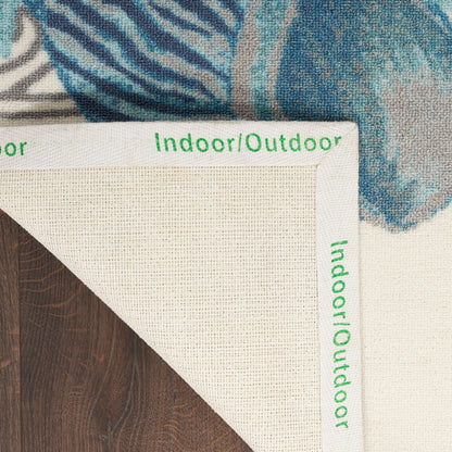 Tapis d'intérieur/extérieur Waverly Sun &amp; Shade Shore Thing Tropical Sea Shell Floral