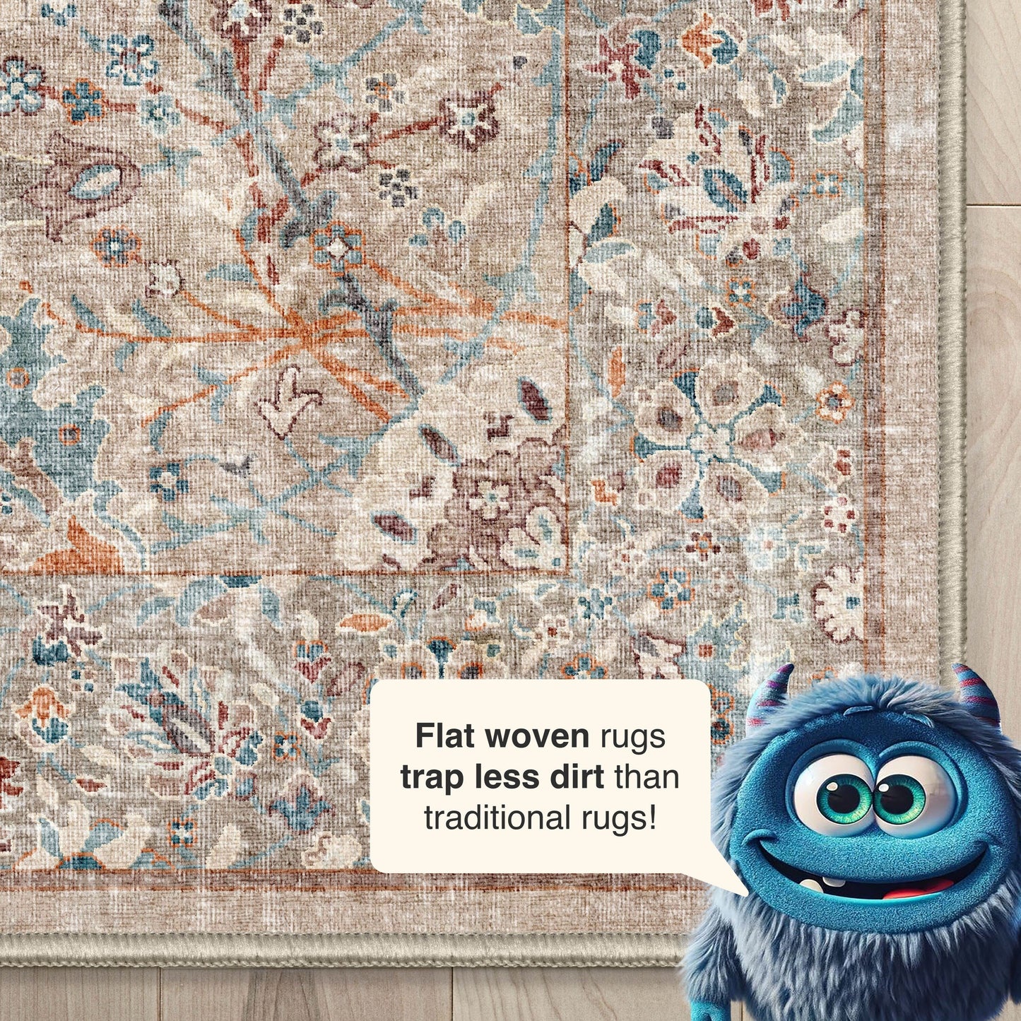 Tapis tissé à plat Well Woven Asha Vintage Emilia