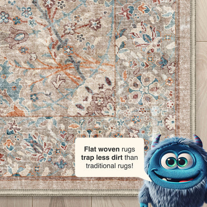 Tapis tissé à plat Well Woven Asha Vintage Emilia