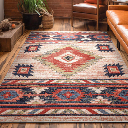 Tapis tribal du sud-ouest de Tulsa Lea, tissé avec soin
