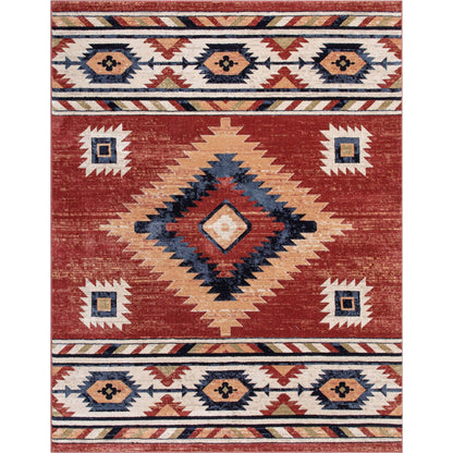 Tapis tribal du sud-ouest de Tulsa Lea, tissé avec soin