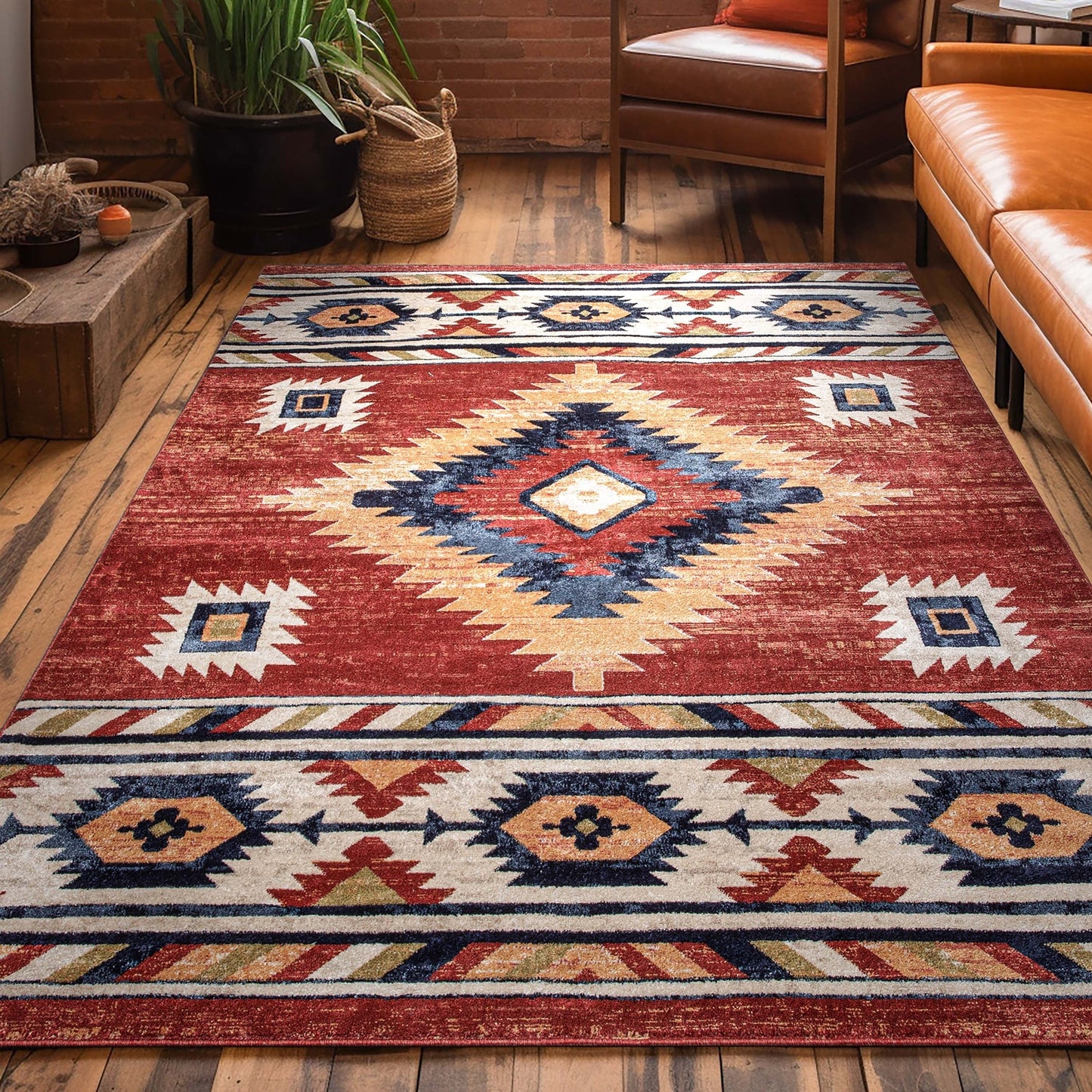Tapis tribal du sud-ouest de Tulsa Lea, tissé avec soin
