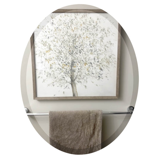 Miroir ovale biseauté Wells sans cadre