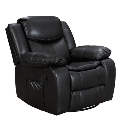 Fauteuil inclinable à large assise en cuir durable avec massage et chauffage