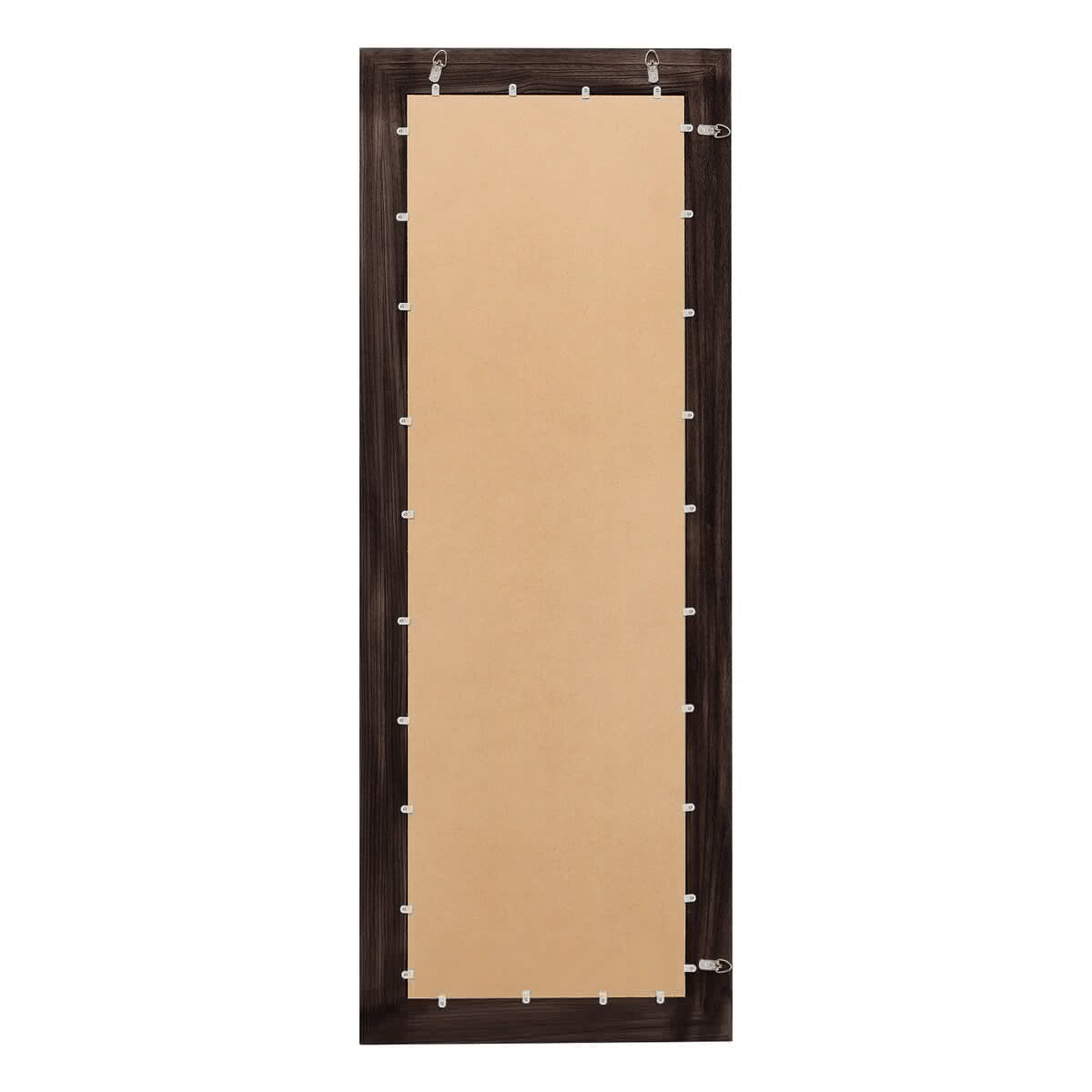 Miroir de sol pleine longueur avec cadre en bois rustique de style ferme - 65 x 24