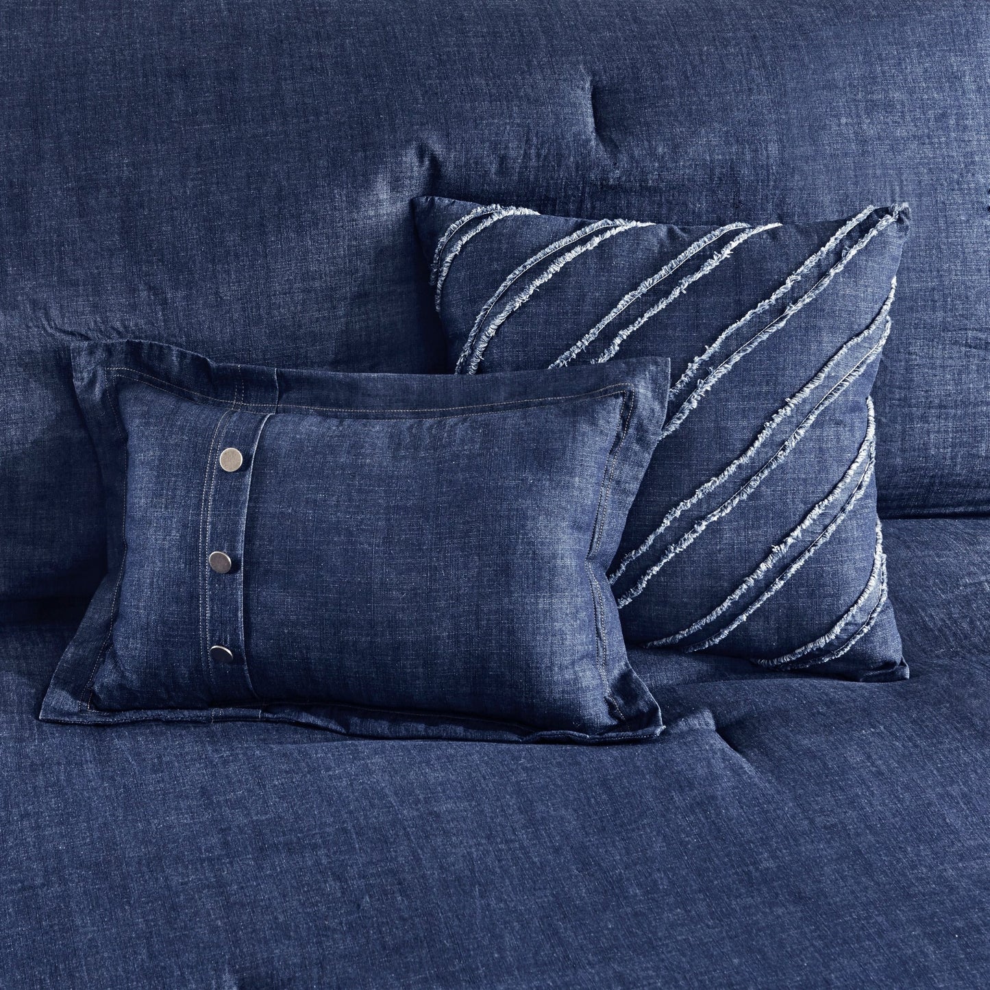 Ensemble de couette en denim surdimensionné et surrembourré Woolrich Perry Blue