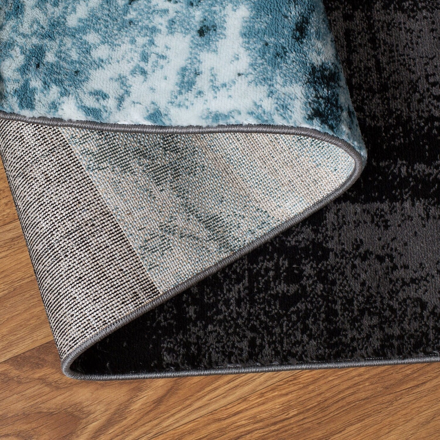 Tapis rond abstrait en polypropylène fabriqué à la machine par World Rug Gallery