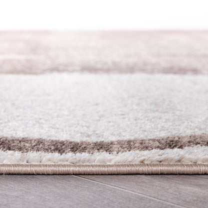 Tapis rond abstrait en polypropylène fabriqué à la machine par World Rug Gallery