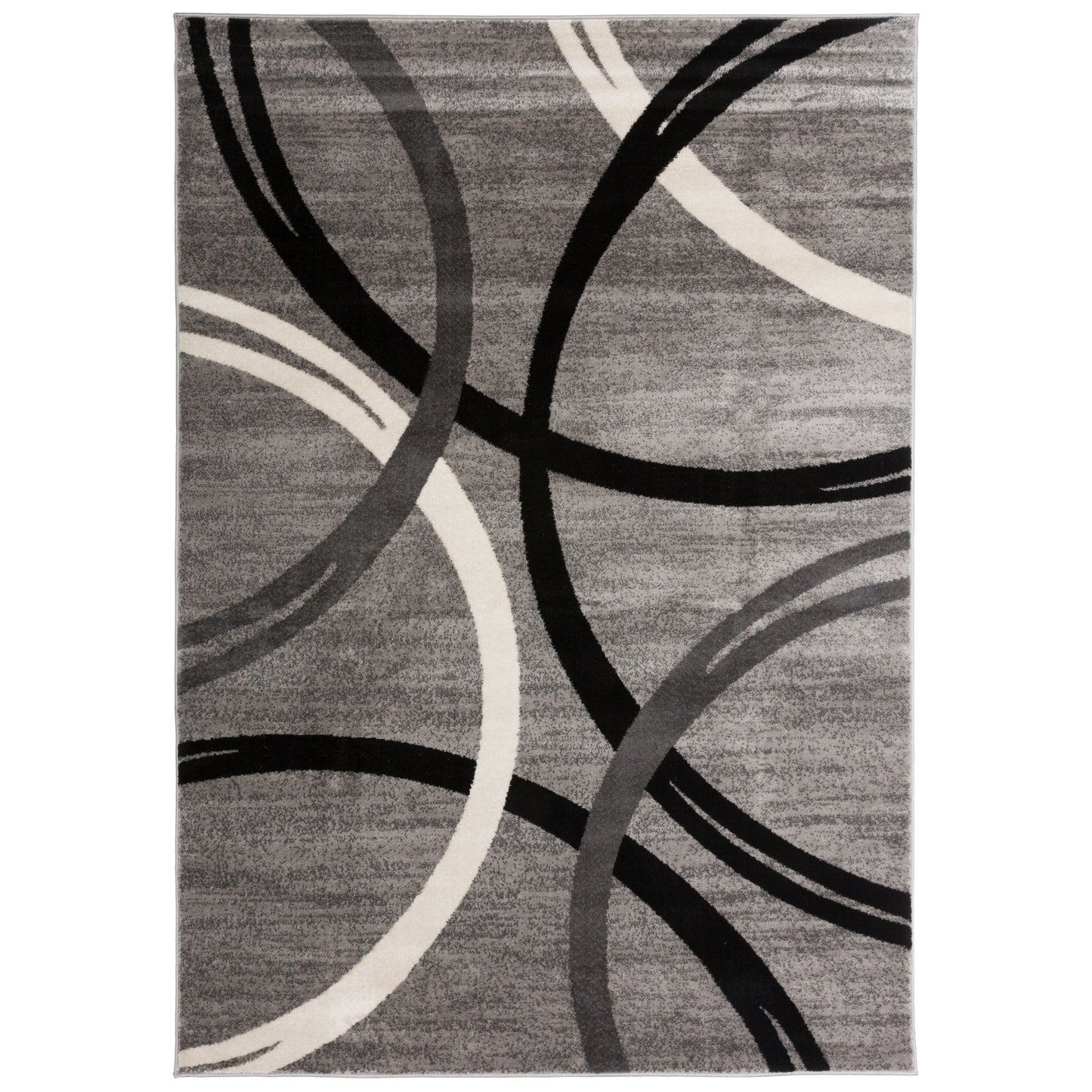 Tapis contemporain à motif de cercles abstraits, collection World Rug Gallery