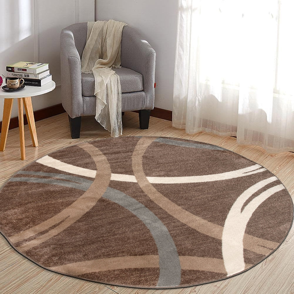 Tapis contemporain à motif de cercles abstraits, collection World Rug Gallery