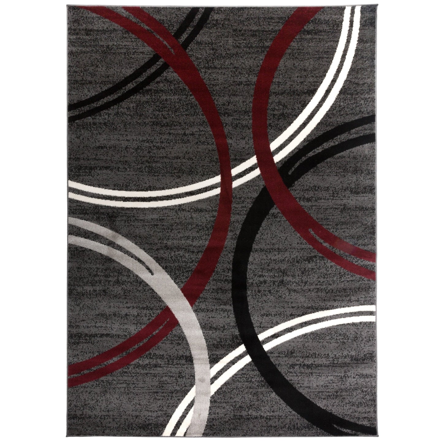 Tapis contemporain à motif de cercles abstraits, collection World Rug Gallery