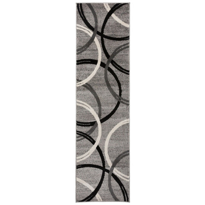 Tapis contemporain à motif de cercles abstraits, collection World Rug Gallery