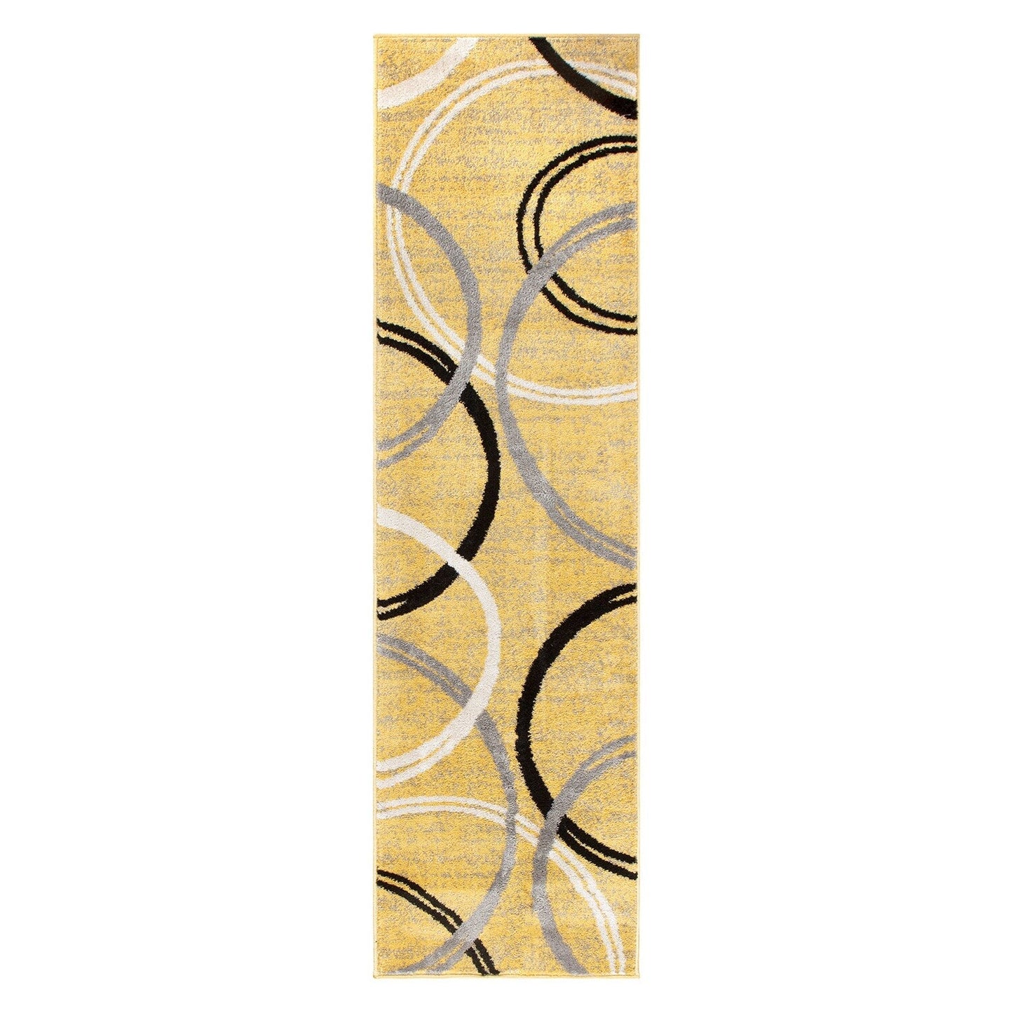 Tapis contemporain à motif de cercles abstraits, collection World Rug Gallery