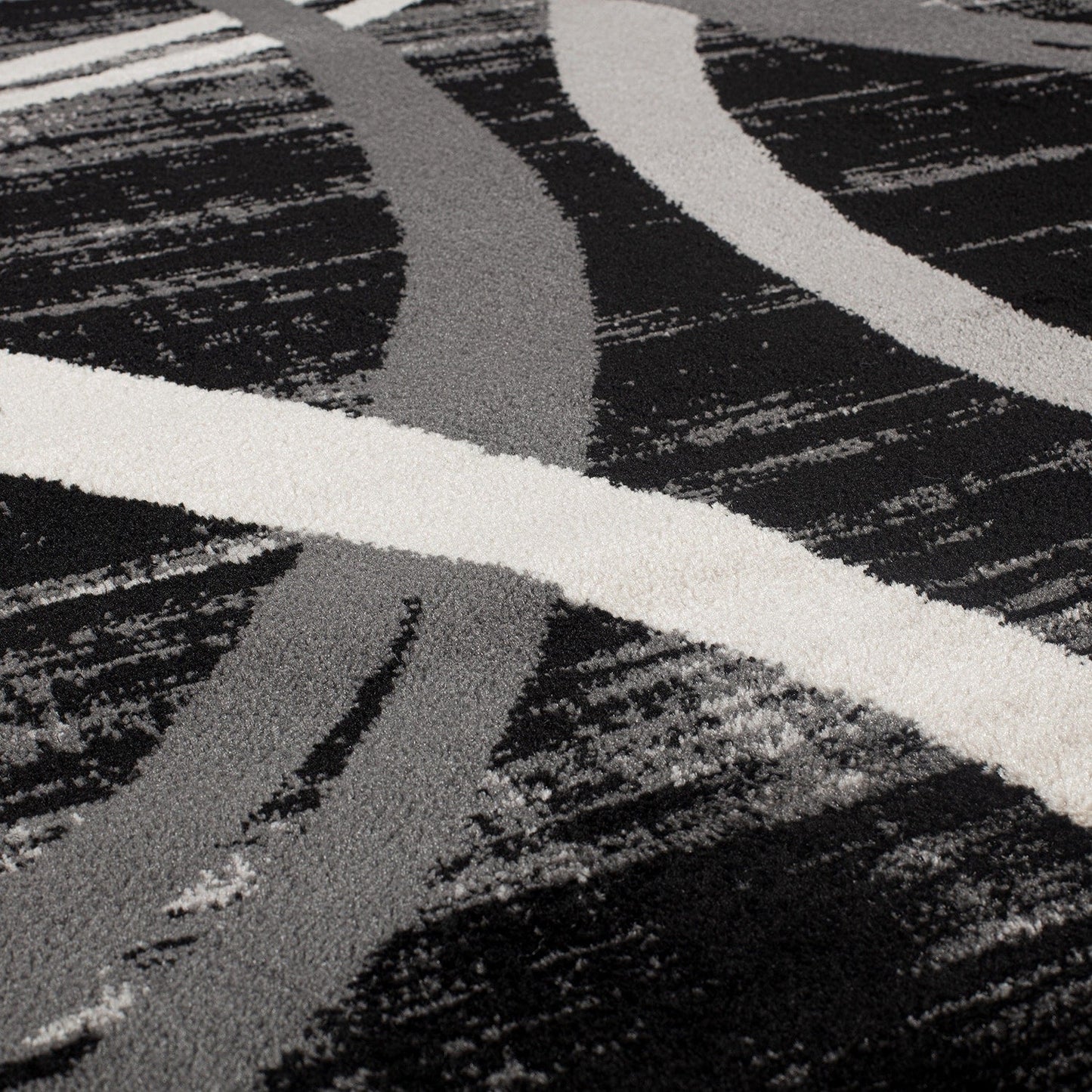 Tapis contemporain à motif de cercles abstraits, collection World Rug Gallery