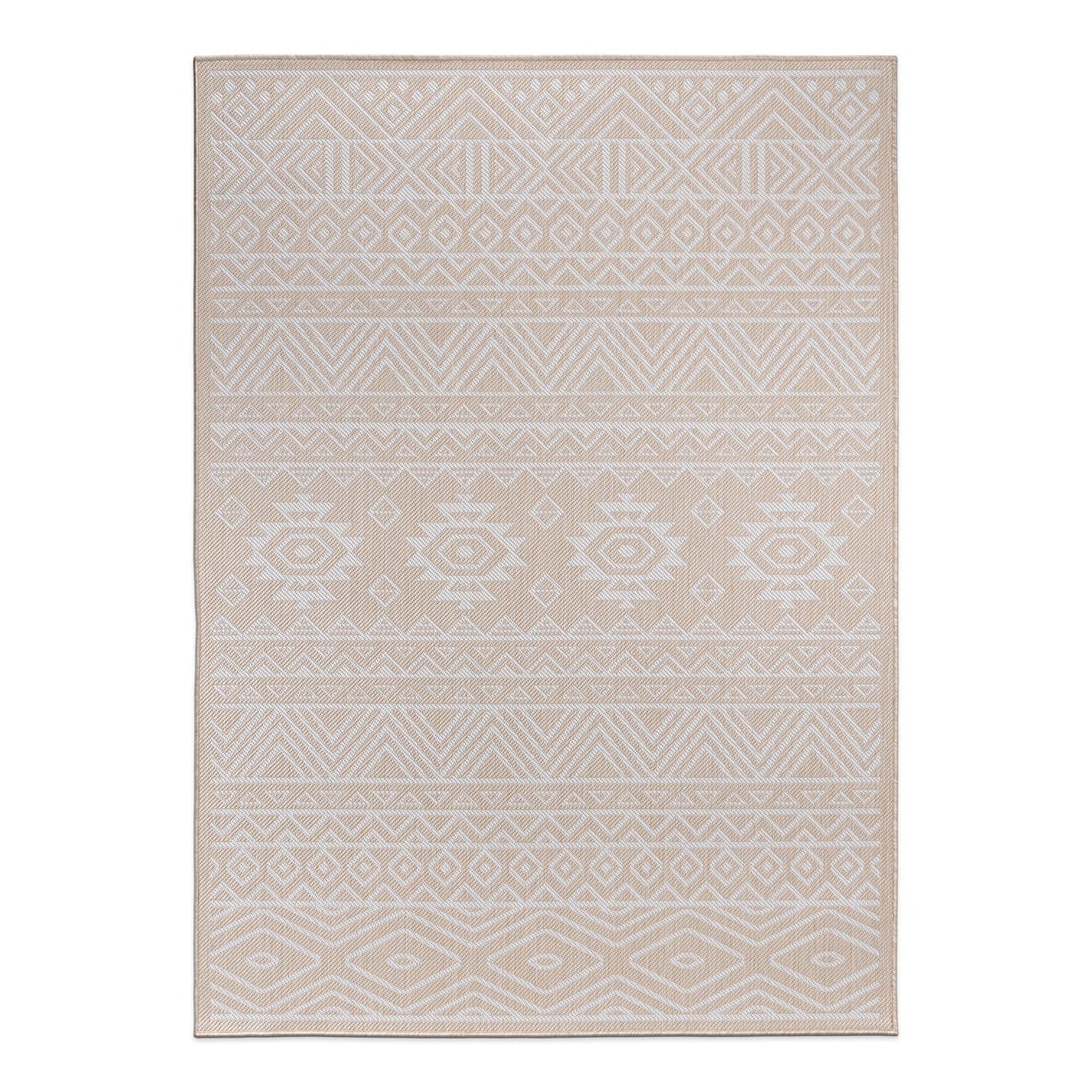 Tapis d'intérieur/extérieur texturé géométrique bohème vieilli World Rug Gallery