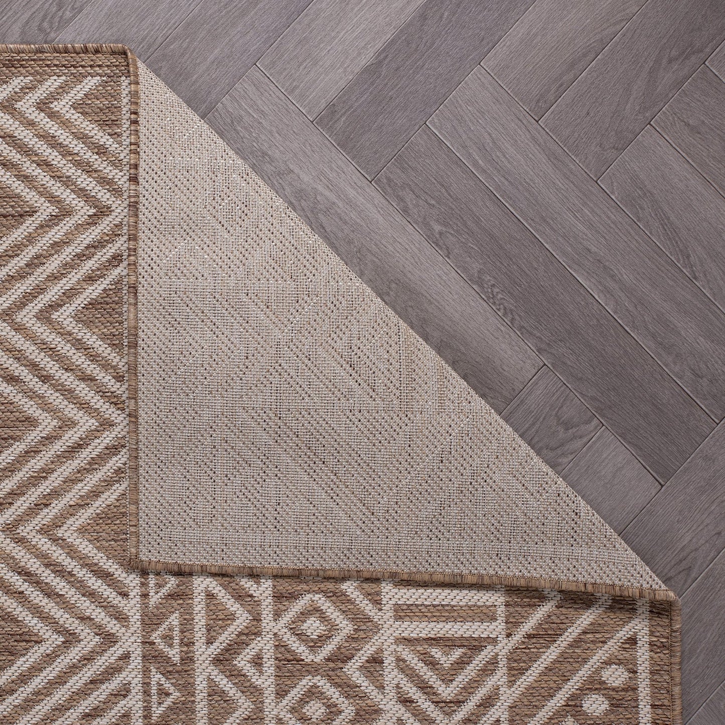 Tapis d'intérieur/extérieur texturé géométrique bohème vieilli World Rug Gallery