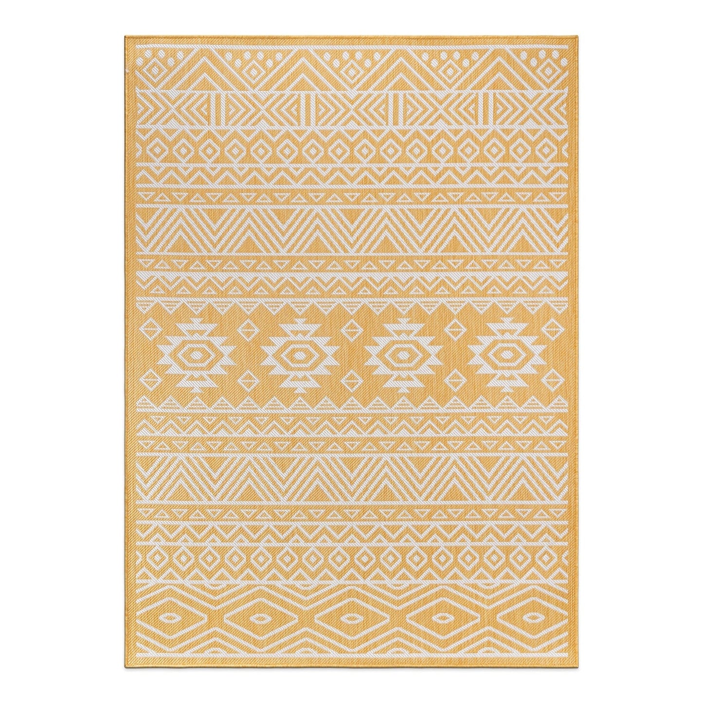 Tapis d'intérieur/extérieur texturé géométrique bohème vieilli World Rug Gallery