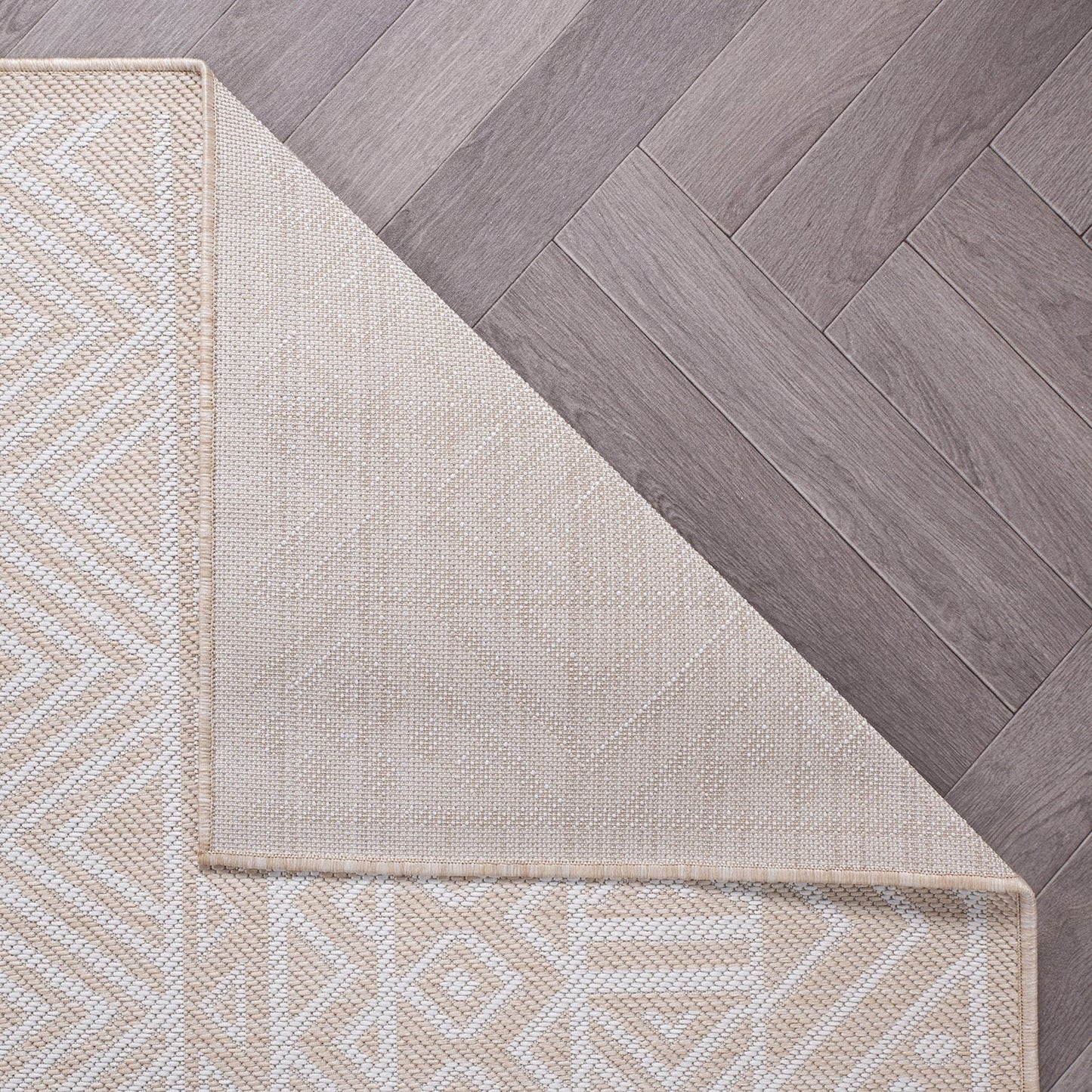 Tapis d'intérieur/extérieur texturé géométrique bohème vieilli World Rug Gallery