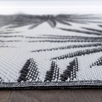 Tapis d'extérieur réversibles en plastique recyclé à motif floral tropical de World Rug Gallery