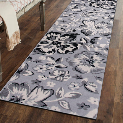 Tapis moderne à motif floral de la World Rug Gallery