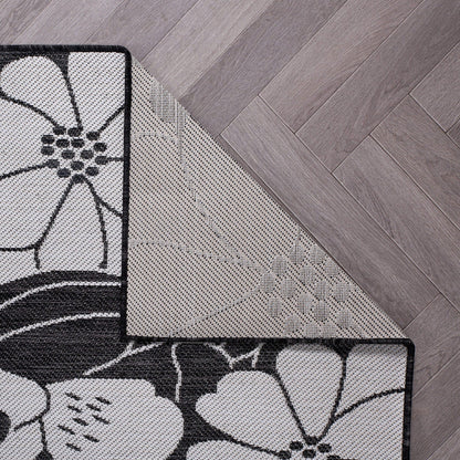 Tapis d'intérieur/extérieur moderne à motif floral texturé World Rug Gallery