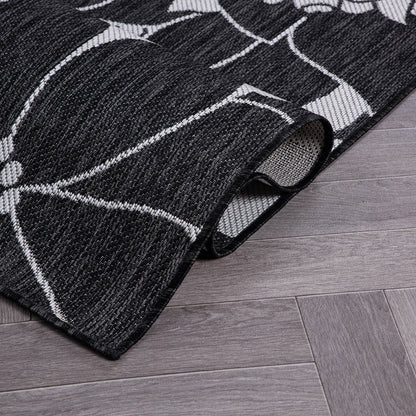 Tapis d'intérieur/extérieur moderne à motif floral texturé World Rug Gallery