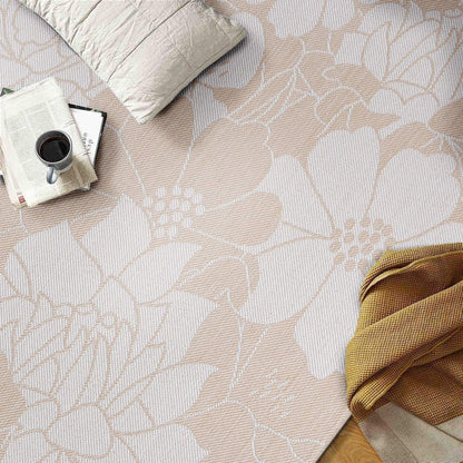 Tapis d'intérieur/extérieur moderne à motif floral texturé World Rug Gallery