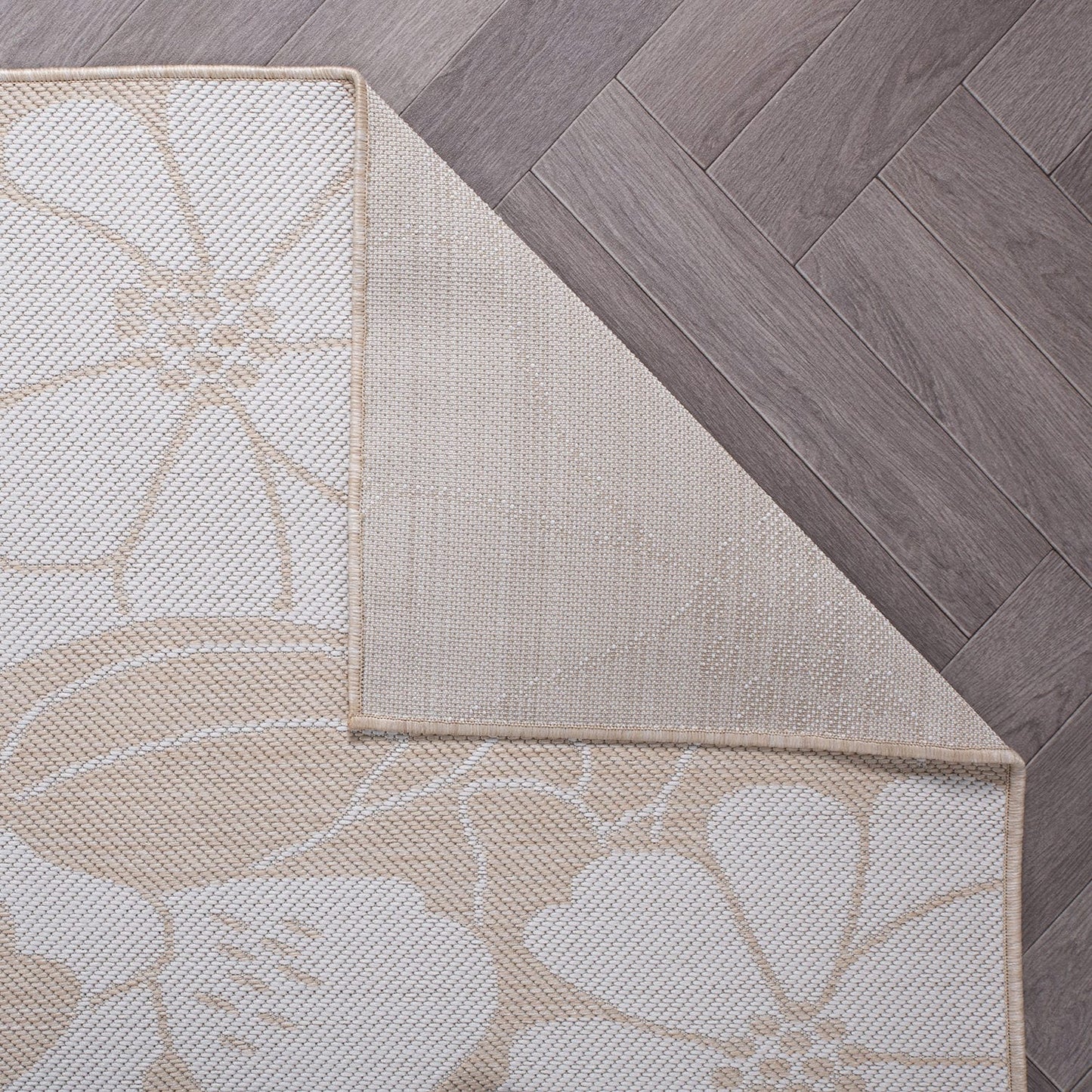 Tapis d'intérieur/extérieur moderne à motif floral texturé World Rug Gallery