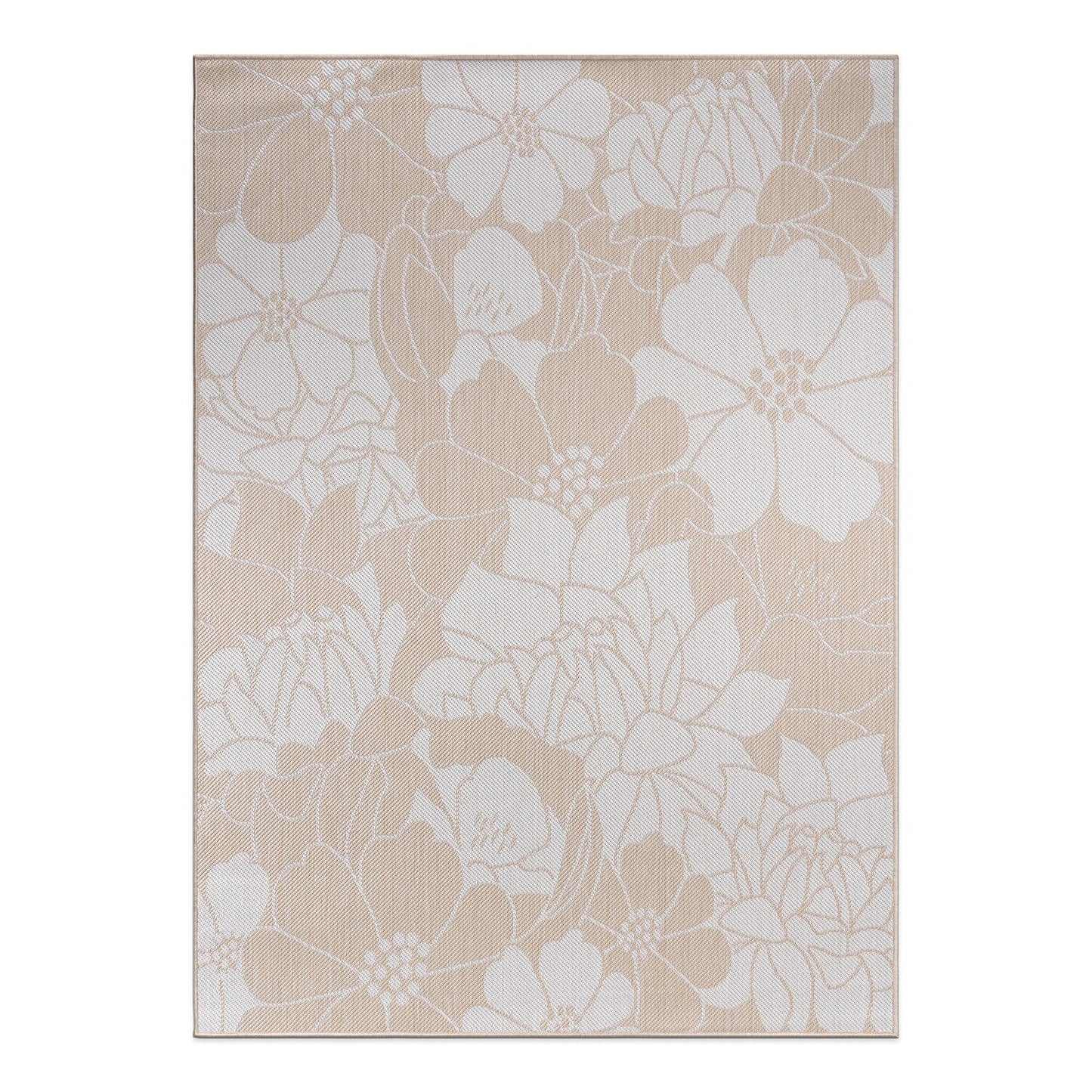 Tapis d'intérieur/extérieur moderne à motif floral texturé World Rug Gallery