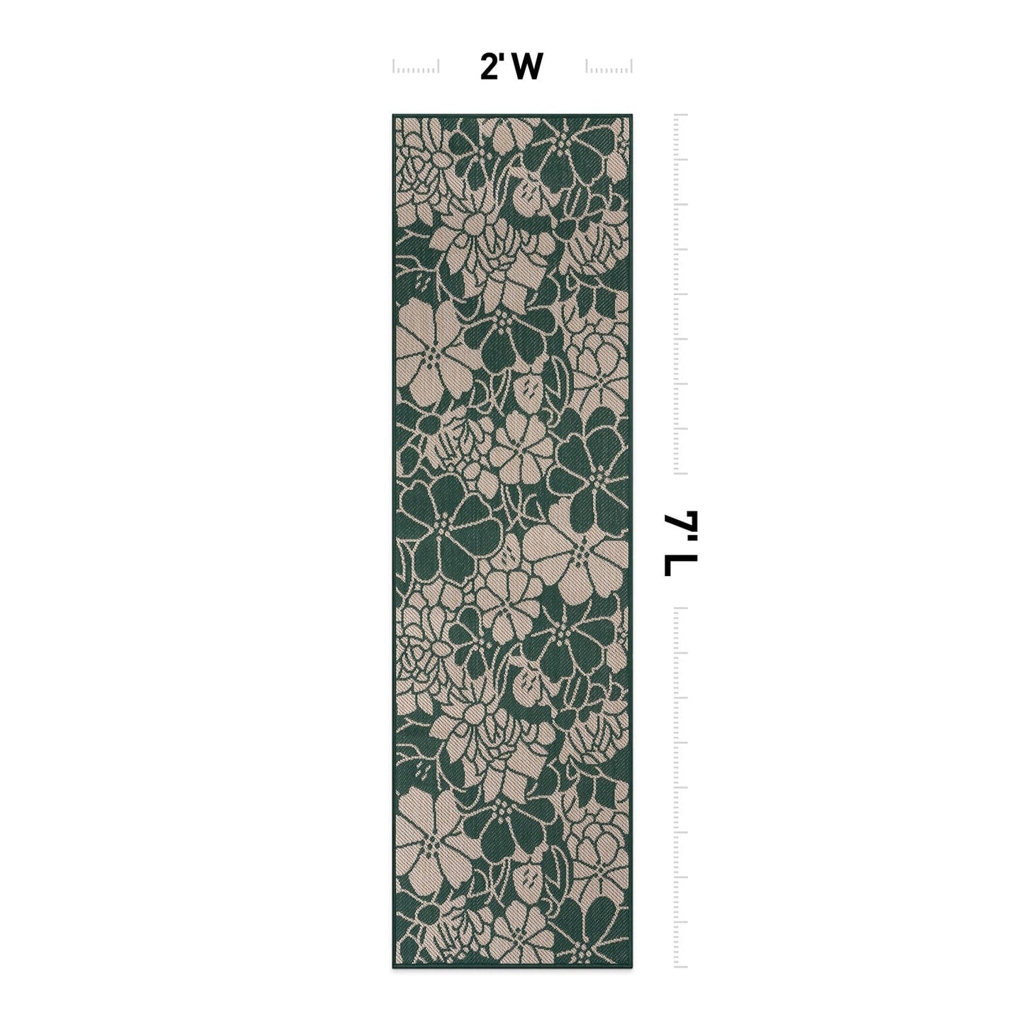 Tapis d'intérieur/extérieur moderne à motif floral texturé World Rug Gallery